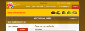 Burger King online ordering menu circa 2014